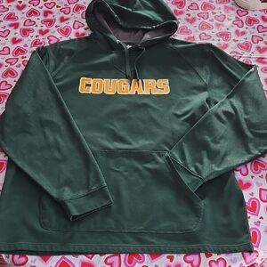 Majestic Green and Yellow Kennedy Cougars Hoodie